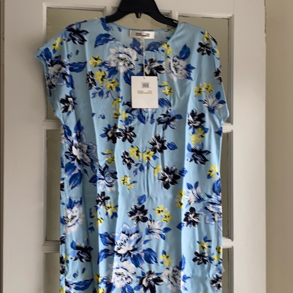 Diane von Furstenberg Floral Print Shift Dress
